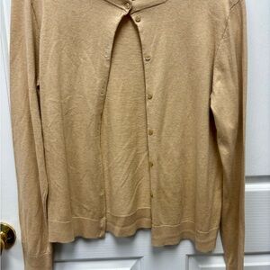 J. Crew Camel Button-Up Sweater